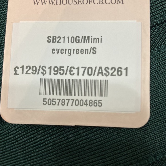 💃🏽HOST PICK💃🏽NWT House of CB ‘Mimi’ dress in Evergreen - Picture 8 of 8